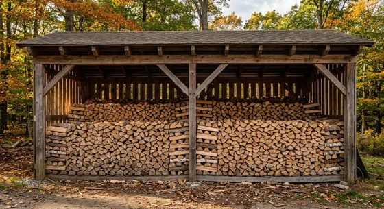 Укладка дров в Тобольске, улица Сосновая, 3