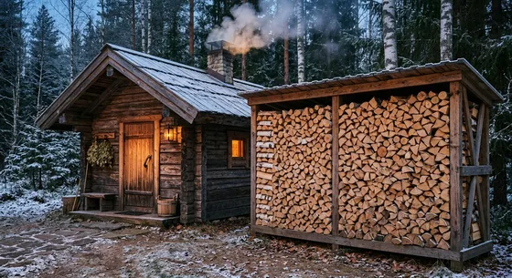 Укладка дров в Тобольске, проспект Каминная, 17